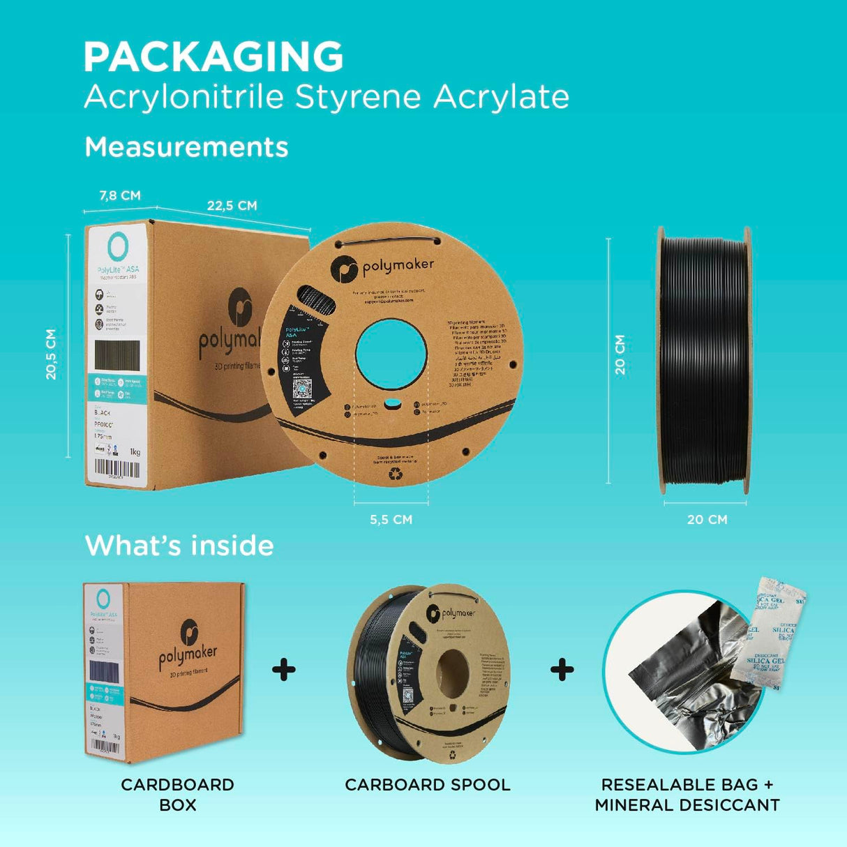 Polymaker ASA Filament 1.75mm Pop Green, 1kg ASA 3D Printing Filament, Heat & Weather Resistant - ASA 3D Printer Filament Perfect for Printing Outdoor Functional Parts POLYMAKER