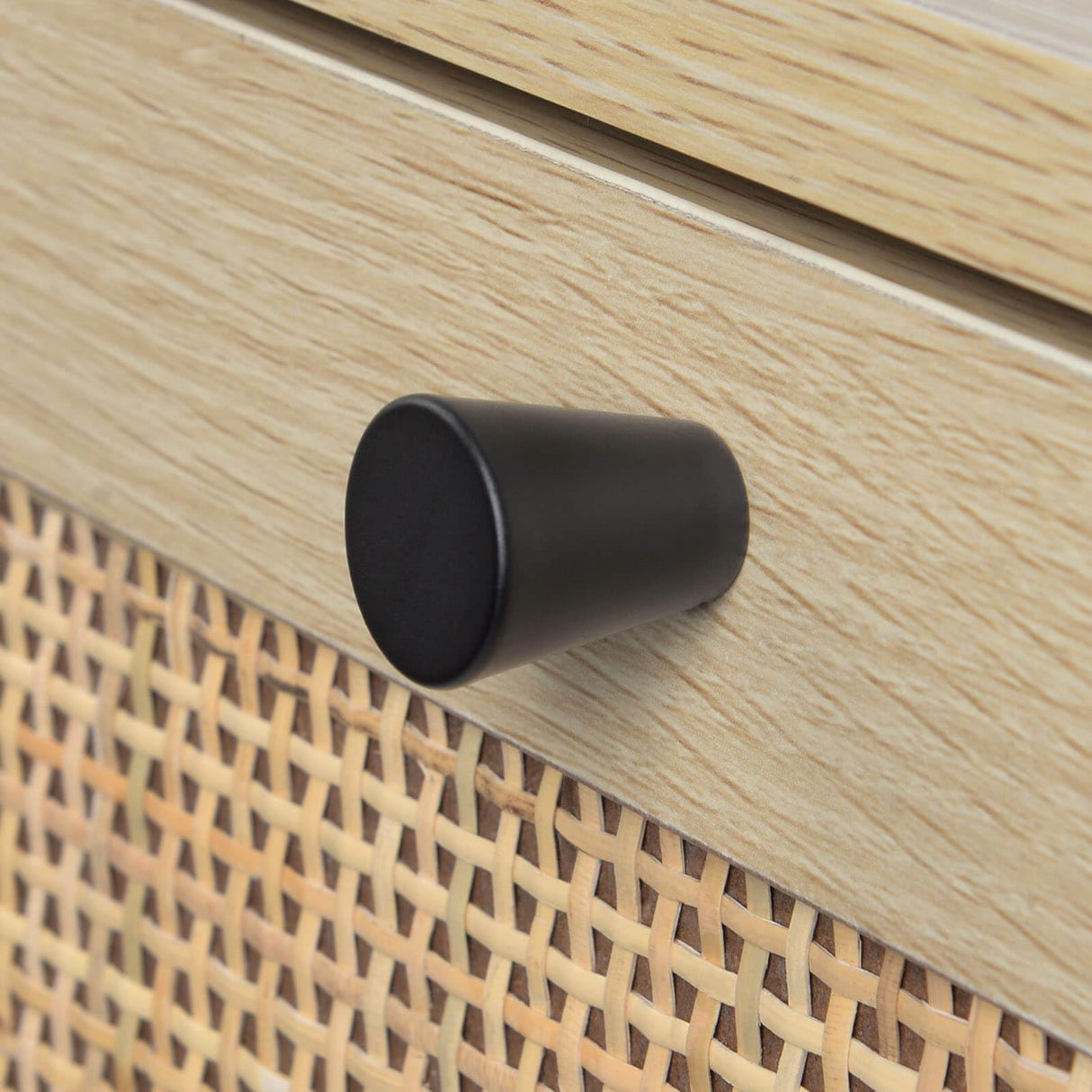 Angel Sar Rattan Shoe Cabinet for Entryway, Slim Shoe Storage Cabinet with 2 Flip Drawers, Hidden Shoe Organizer, Shoe Rack Cabinet with Metal Legs, Natural Wood Angel Sar