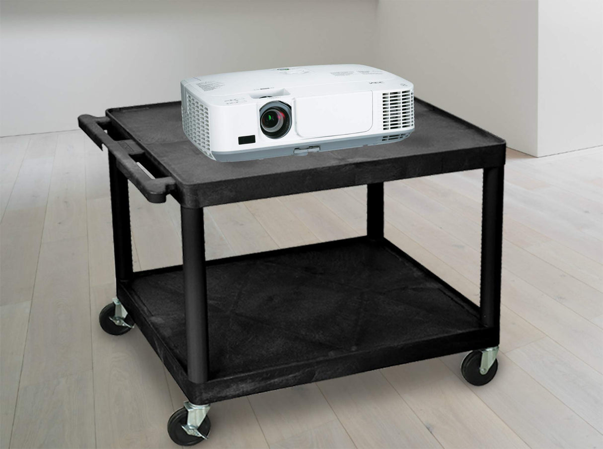 LUXOR LP27-B 27"H AV Cart - Two Shelves Luxor