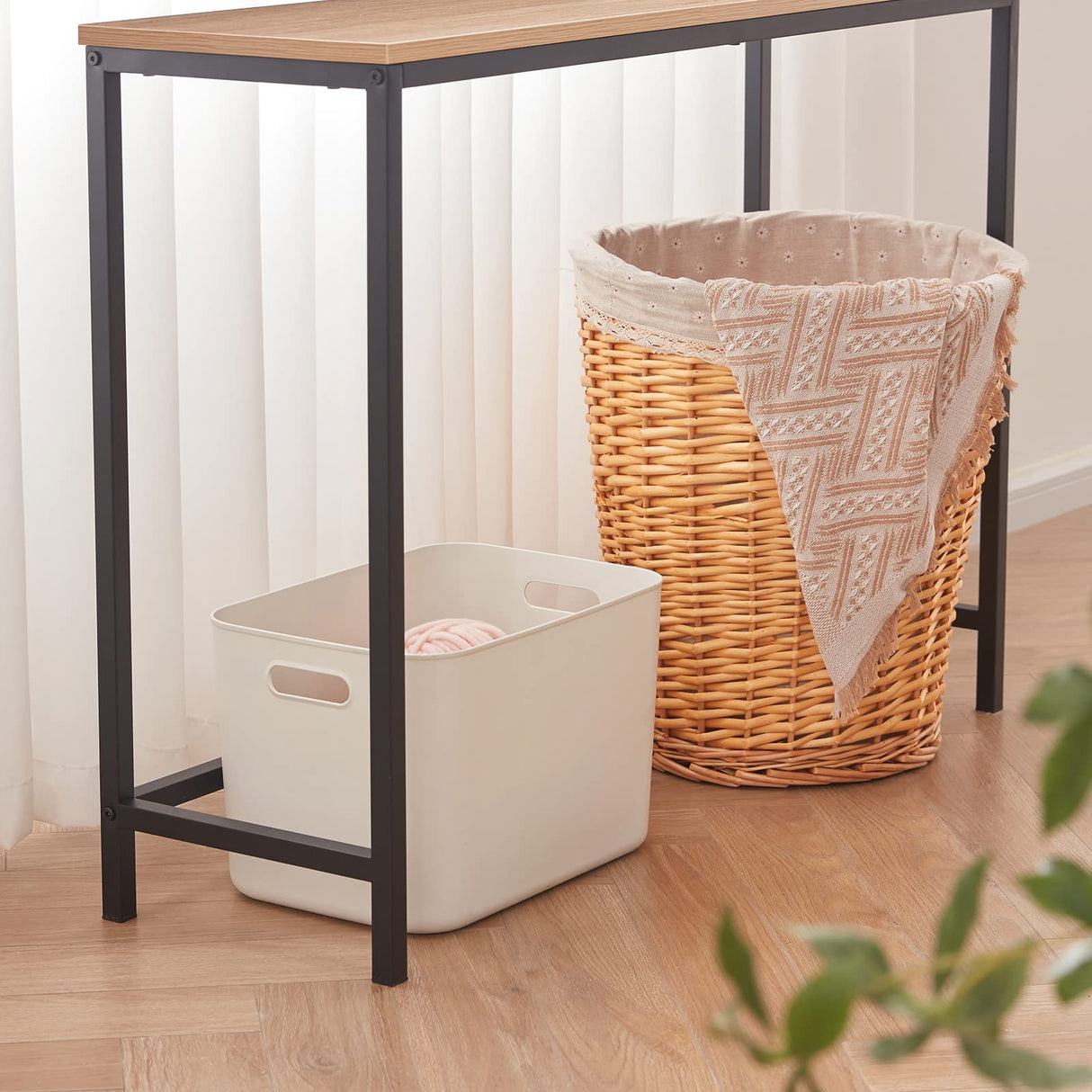 Lifewit 39.4 Inch Console Narrow Sofa Table with Metal Frame for Living Room Industrial Entryway Hallway, Entrance, Office, Corridor, Coffee Table, Behind Sofa, Grey Oak Lifewit