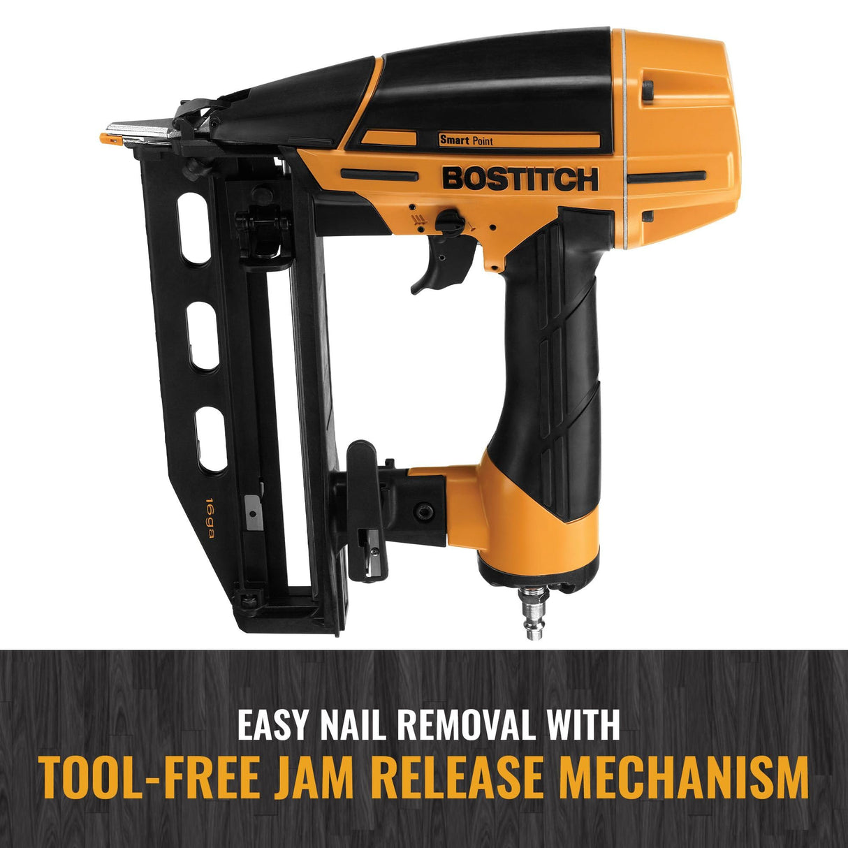 BOSTITCH Finish Nailer Kit, 16GA, Smart Point, Pneumatic (BTFP71917) Bostitch