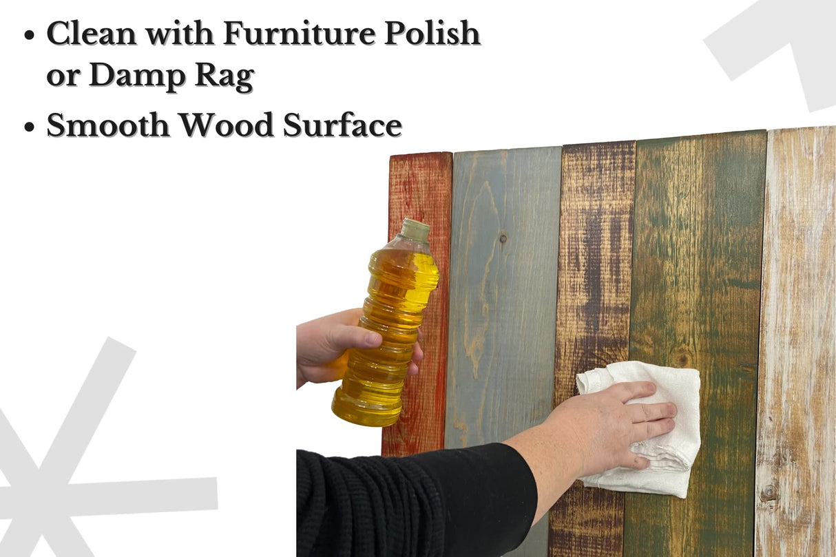 Barn Walls Gray Fog Headboard, Rustic Design, Solid Wood Headboard, Floating Panels, Wall Mount, Adjustable Height, Easy Assembly, King Size Barn Walls