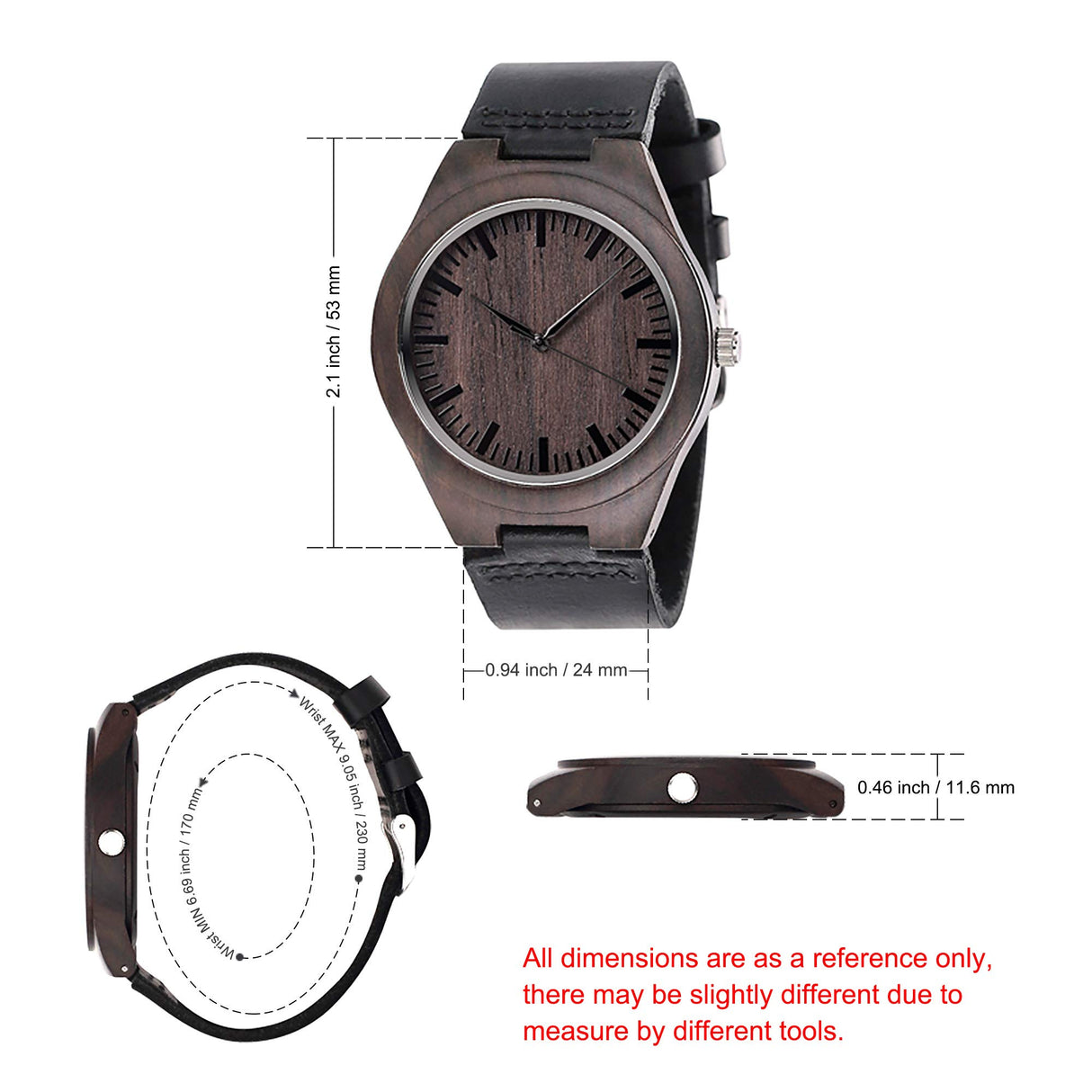 Fodiyaer Custom Engraved Wood Watch Gifts for Fiancé Husband Boyfriend Men Groomsmen Him As Personalized Anniversary Christmas Birthday Father Day Graduation Valentine's Wooden Idea Fodiyaer
