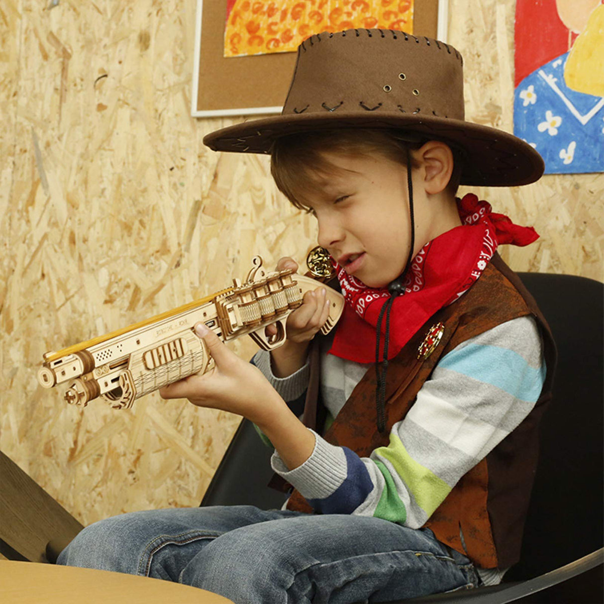 ROBOTIME LQ501 3D Puzzles for Adults, Wooden Puzzle for Adults, Model Kit (Terminator M870), Unique Gift ROBOTIME