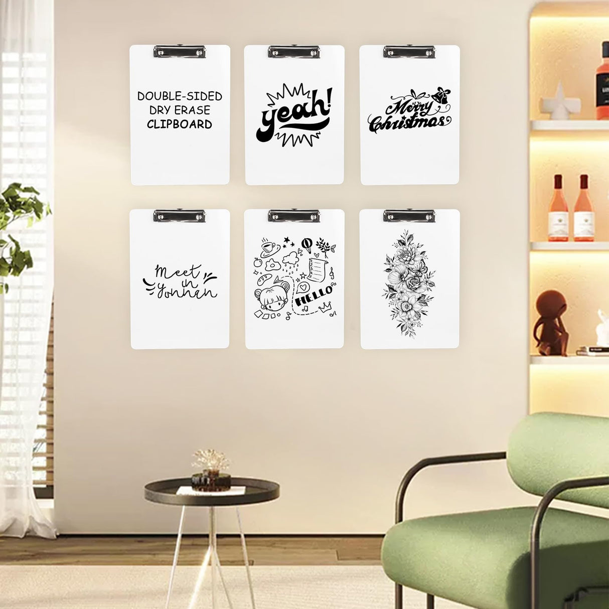 Macroclo Dry Erase Clipboard 2 Pack, Hardboard Clip Board 8.5x11 for Classroom, Students, Kid, A4 Clipboards Size 9" x 12.5",Double-Sided White Board, with Low Profile Clip, Office & School Supply. Macroclo