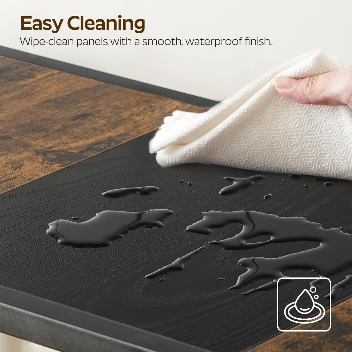 YATINEY Bar Table with LED Lights, Counter Height Table, Bar Height Table, Pub Table, Gaming Table, Metal Frame, for Living Room, Dining Room, Pub, Black BT01DBK YATINEY