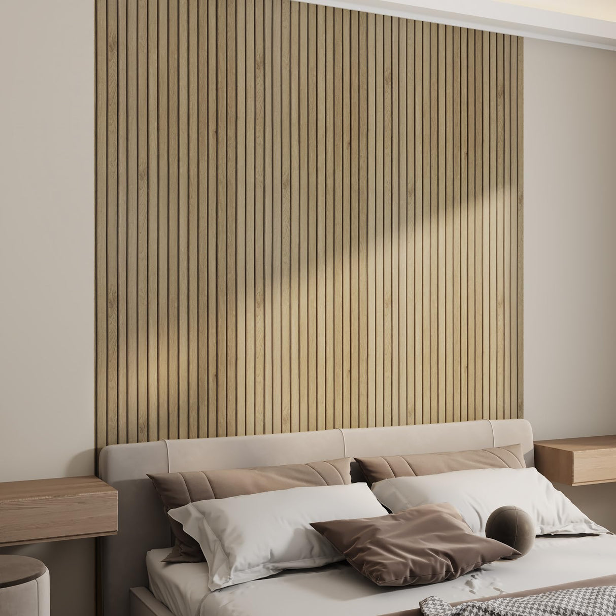 Livelynine Peel and Stick Wallpaper Wood Slats Self Adhesive Wall Paper 15.8x197 Faux Wood Contact Paper Peel and Stick Accent Wall Vinyl Cubicle Wallpaper Natural Wooden Slats for Wall Decor Bedroom Livelynine