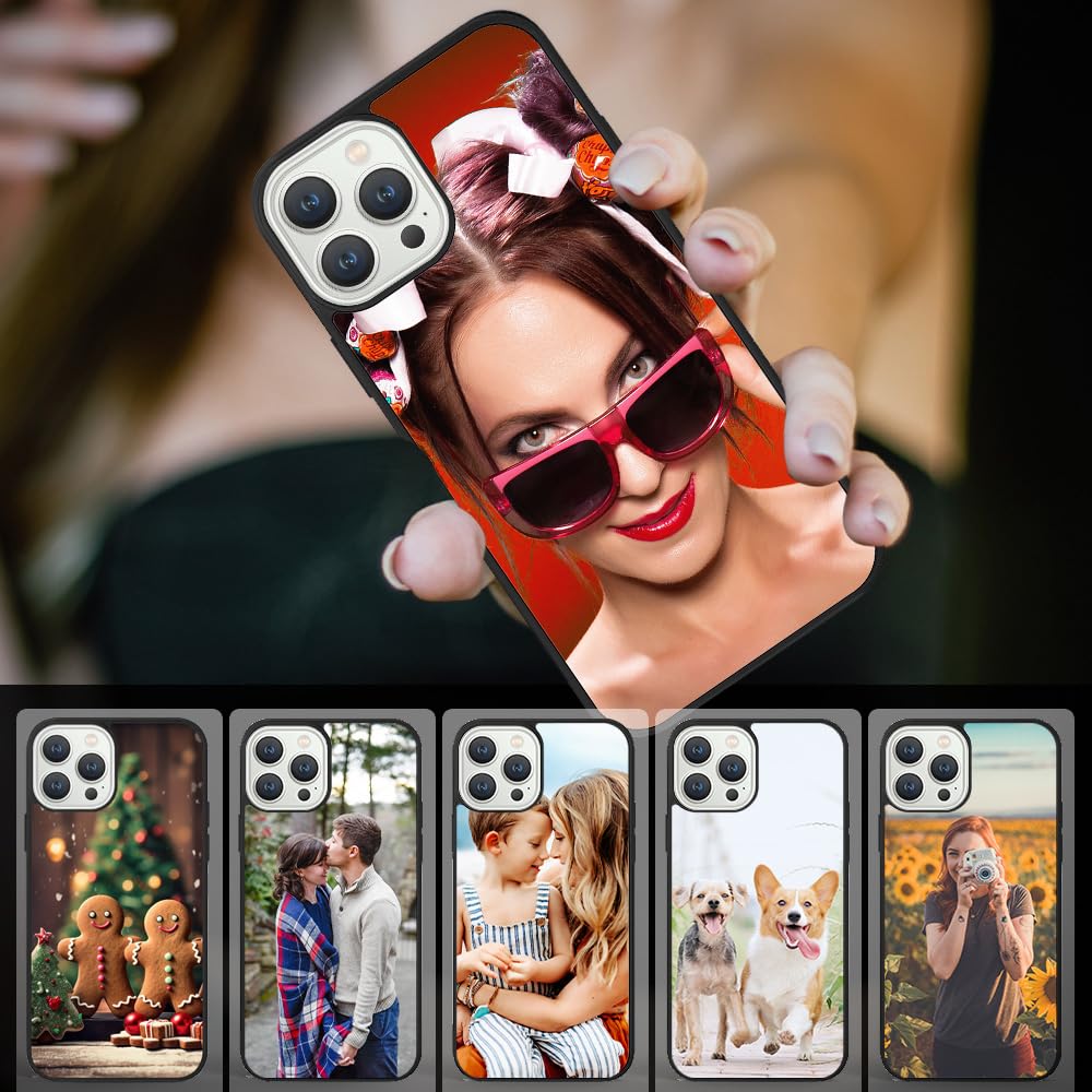 FOQENCCI 5 Piece Sublimation Case Compatible for iPhone 14 Pro Max,Blanks Printable DIY Phone Cases Soft Rubber + Hard PC Anti-Slip Shockproof Protective Phone Cover Compatible for iPhone 14 Pro Max FOQENCCI