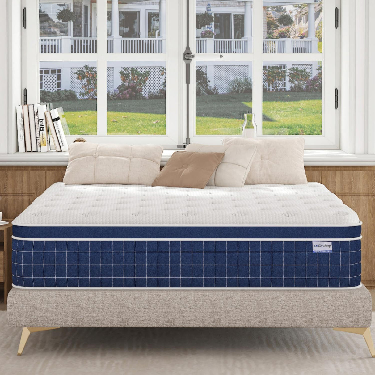 California King Mattress - Upgrade Strengthen - 12 Inch Firm Hybrid Cal King Mattress in a Box, Mattress King Size With Memory Foam and Independent Pocket Springs, Release Stress, Strong Edge Support EEN EEN SLEEP