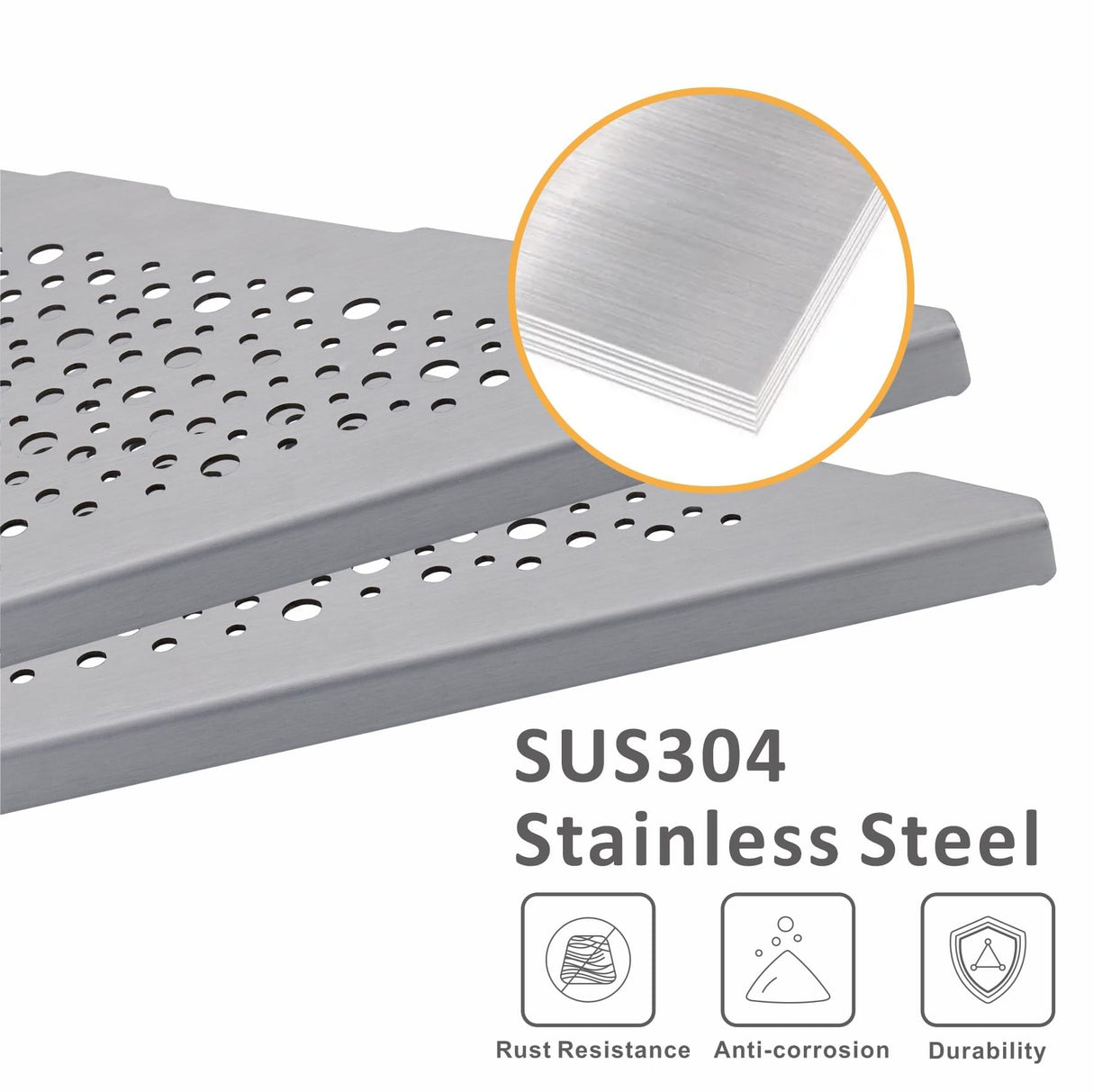 WELLUP Brushed Nickel 10’’ Corner Shower Shelf Bathroom Shower Shelves, 2 Pack Triangular 304 Stainless Steel Shower Corner Shelf for Tiled Walls, No Drilling WELLUP