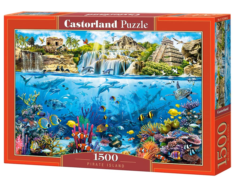 CASTORLAND 1500 Piece Jigsaw Puzzle, Pirate Island, Ocean and Coral Life, Adult Puzzle, Castorland C-152049-2 Castorland