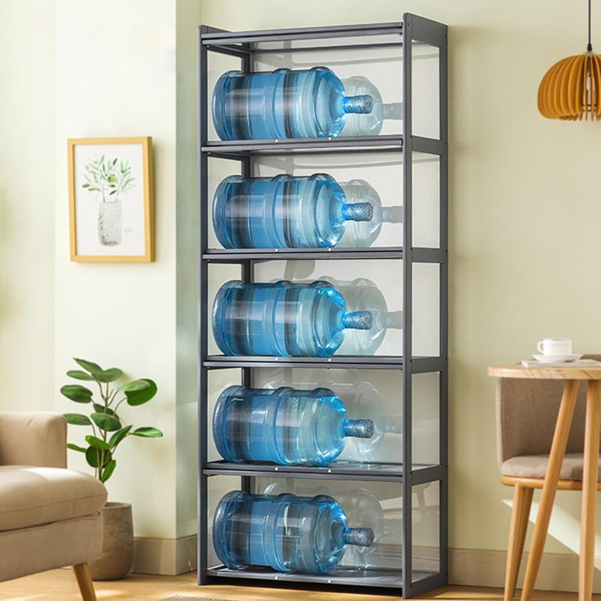 5-Tier Display Cabinet with Acrylic Doors, 67.5" Transparent Curio Display Case for Figures, Collectibles Toy Organizers Rack & Display Shelf, Kids Bookcase for Home, Office, Playroom, Living Room IHGSSKD