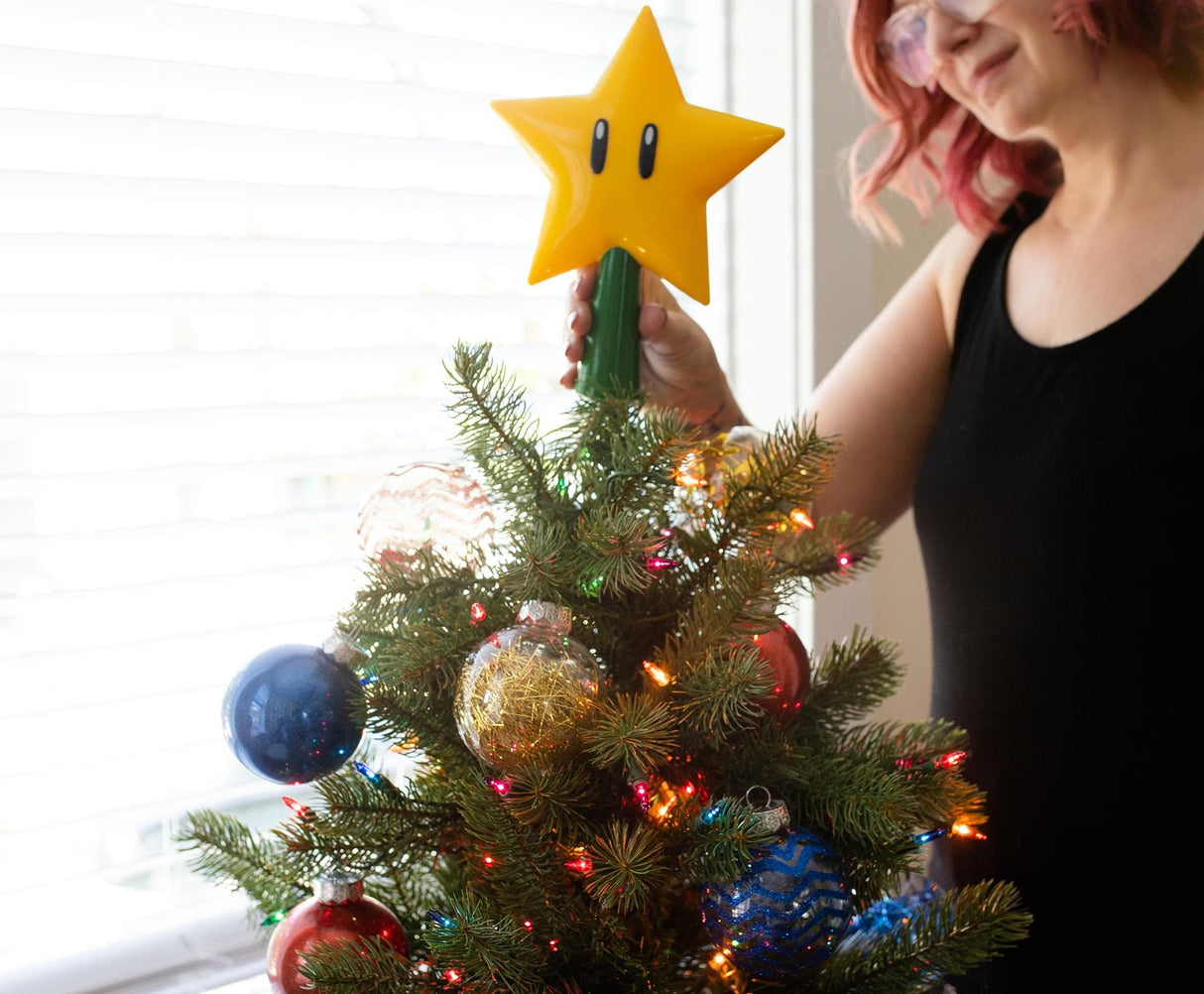 Tree Topper Mario Super Star Gen 2 Plug in Light Up Christmas Tree Topper