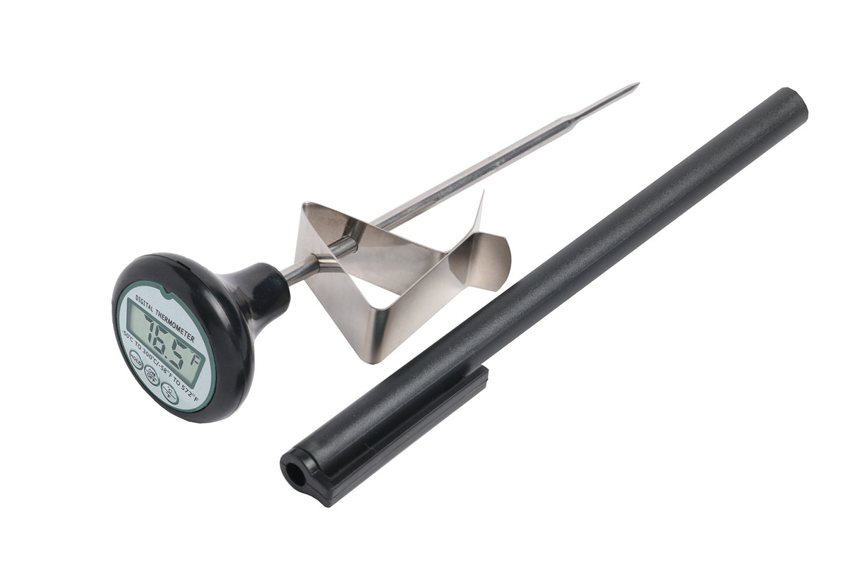 Digital Cooking Candy Liquid Thermometer with Stainless Steel Pot Clip, Quick Read, Battery Included PBKay