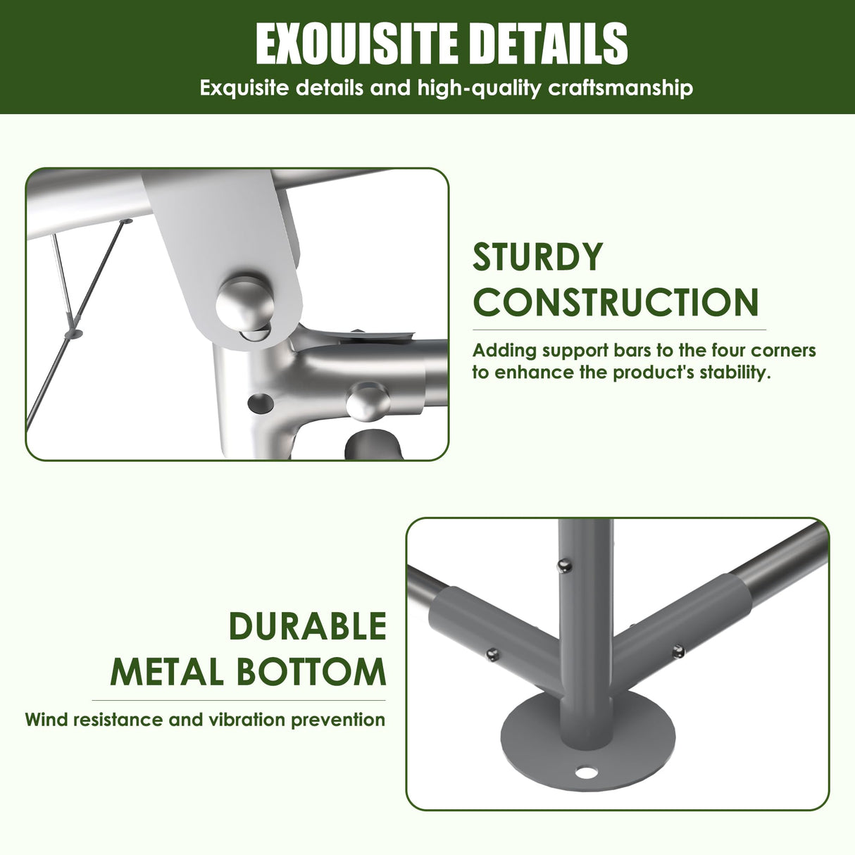 Chicken Coop Metal Large Chicken Coop with Run for Yard Chicken Pen Heavy Duty Poultry Cage with Waterproof Anti-UV Cover for Outdoor Farm Use Dome Roof Hen House Duck Rabbit Cage with Security Lock kejector