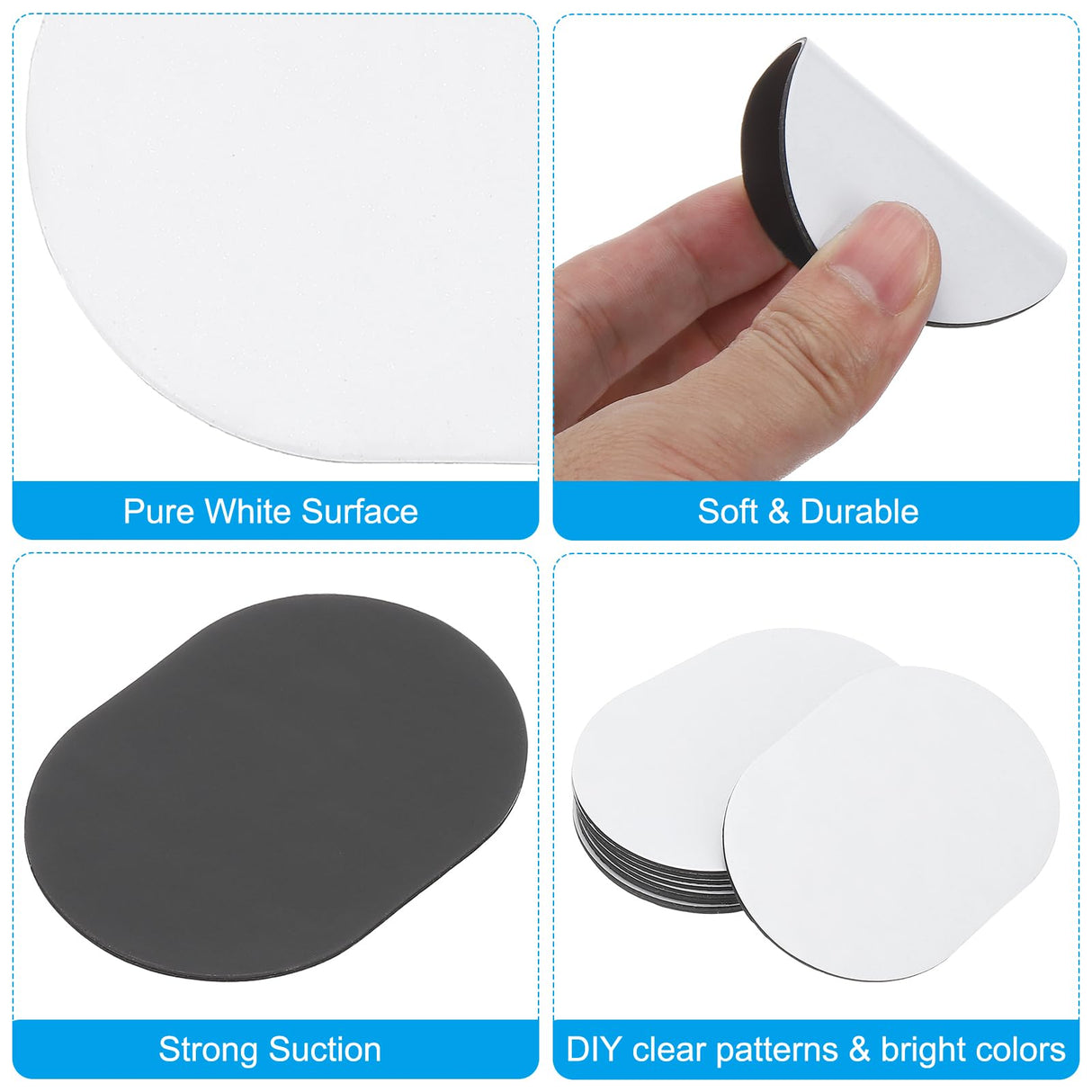 PATIKIL 2.8x2 in Sublimation Magnet Blanks, 10pcs Sublimation Blanks Products Personalized Refrigerator Magnets for Kitchen Fridge Home Decor, Oval PATIKIL