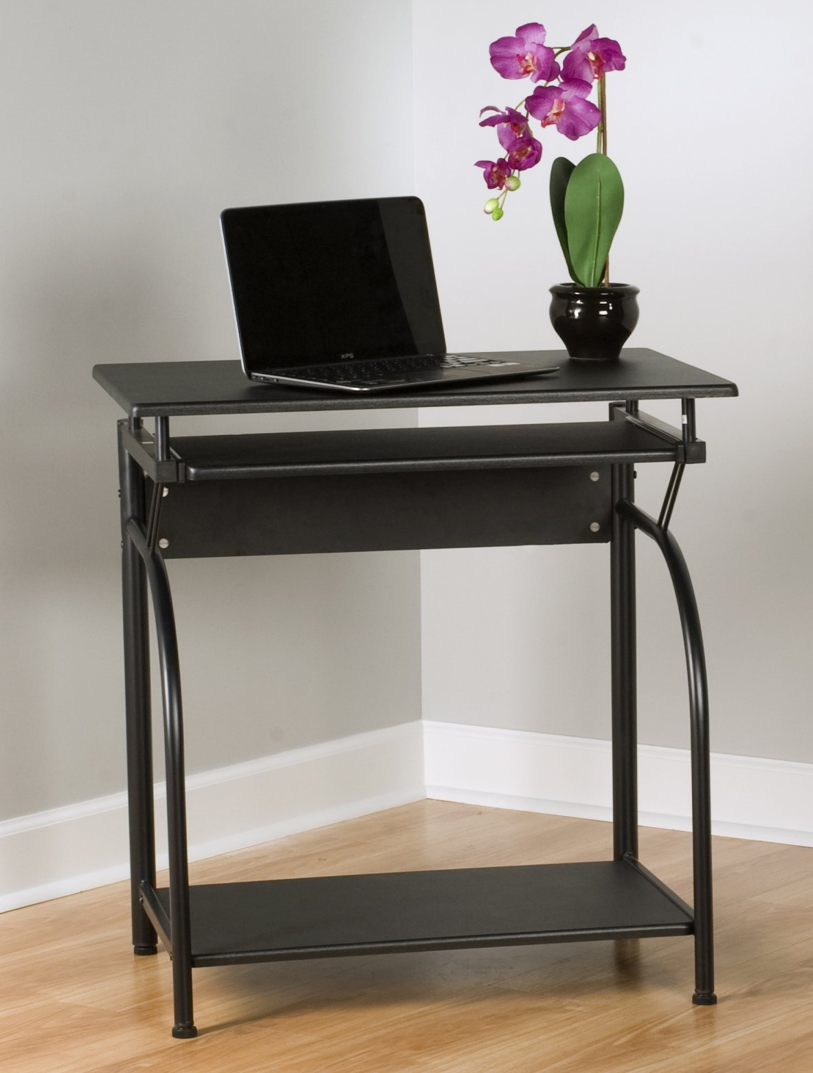 OneSpace Stanton Desk with Pullout Keyboard Tray Computer, Black OneSpace