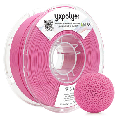 YXPOLYER Flexible PLA Food-Grade Soft PLA 3D Printer Filament 1.75mm 1KG for Printing Dog Chew Toys and Highly Elastic Bouncy Airless Basketball Pet Ball, Pink
