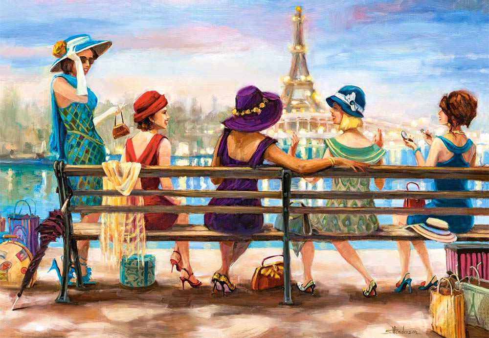 CASTORLAND 1000 Piece Jigsaw Puzzle, Girls Day Out, Ladies of Paris, Elegant Ladies, Paris Puzzle, Adult Puzzle, Castorland C-104468-2 Castorland