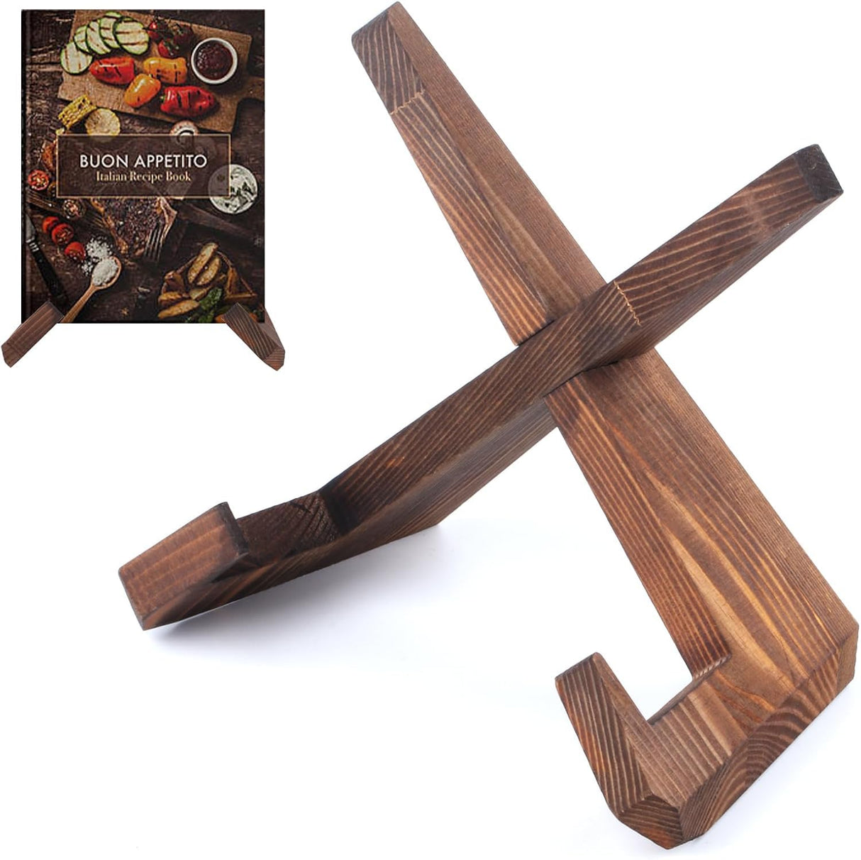 RUGLAMZHIP Wooden Plate Stand for Display, Wood Plate Display Stands, Plate Holder Display Stand, Picture Frame Stand Holder, Wood Recipe Cookbook Stand Easels for Display Pictures Photo (6.5 Inch ) RUGLAMZHIP