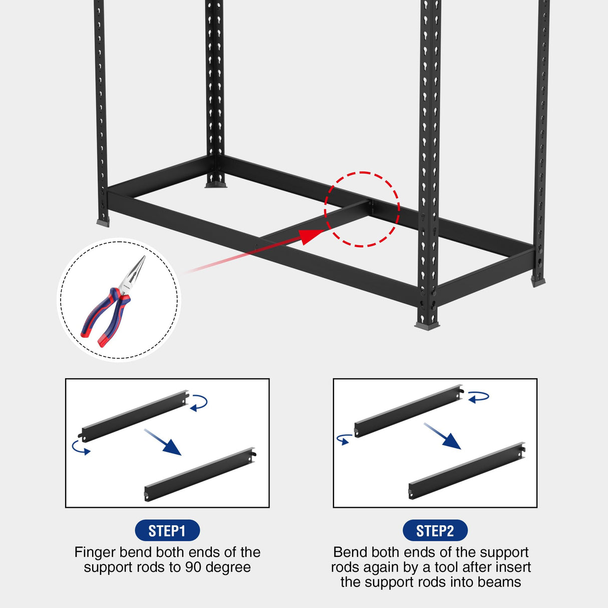 WORKPRO 5-Tier Steel Shelving Unit-Black, 27-2/5”W x 11-7/10”D x 60”H, Adjustable Storage Rack, Heavy Duty Shelf with MDF Board, 1650 lbs Load Capacity (Total) for Garage, Basement, Kitchen WORKPRO