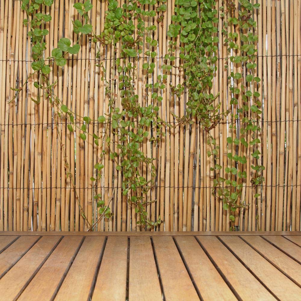 FOREVER BAMBOO Jumbo Reed Bamboo Screen Fencing Privacy Fence Backyard Divider Decorative Reed Garden Fencing, Natural 6 ft H x 16 ft L FOREVER BAMBOO