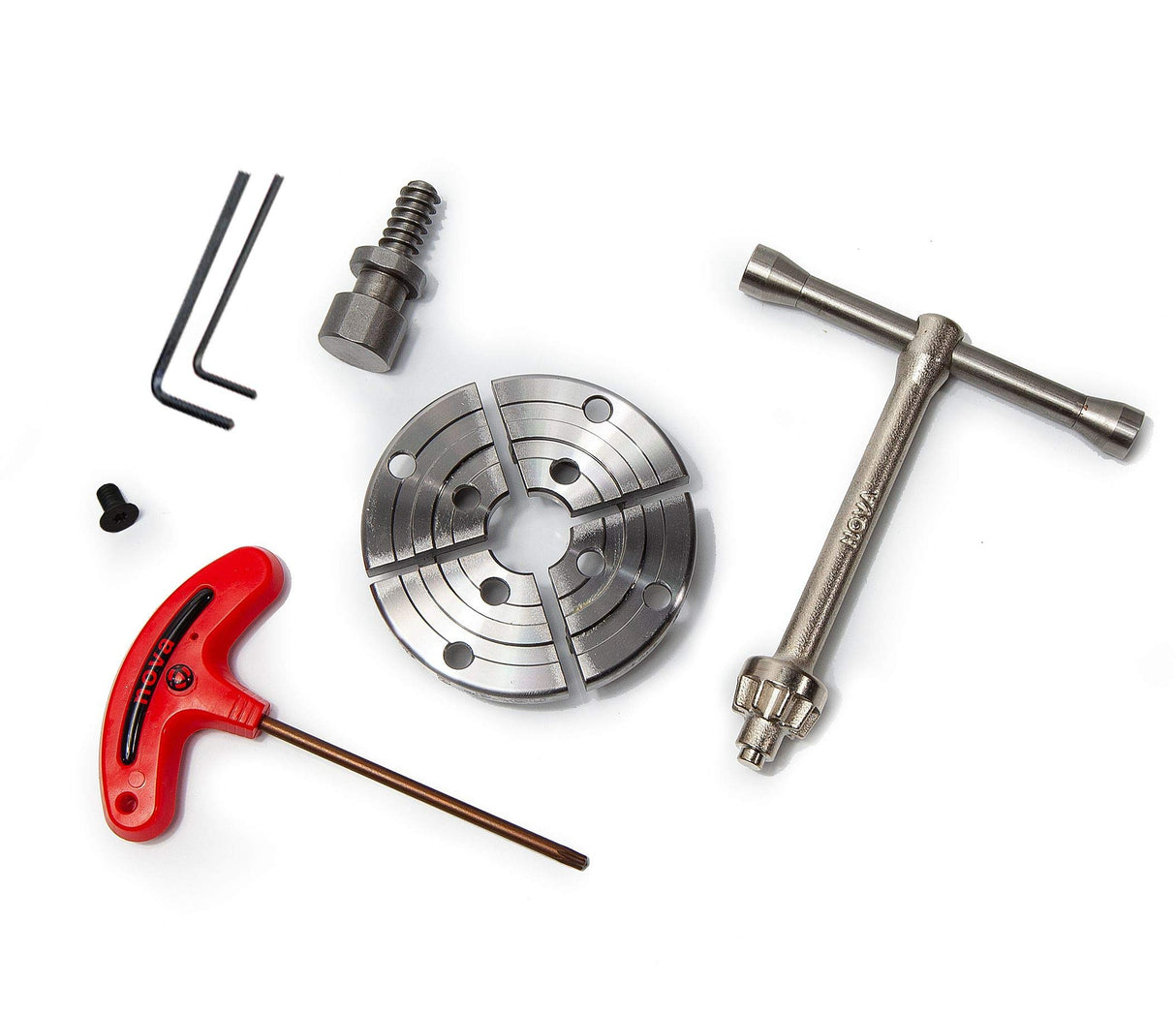 NOVA 48291 PREMIER PRO-TEK G3 Wood Lathe Chuck with 2" PRO-TEK Jaws, Woodworm screw, & Dlx. Storage Box, Direct Thread Version 1"x 8 TPI Only (Does Not Use Inserts) Nova