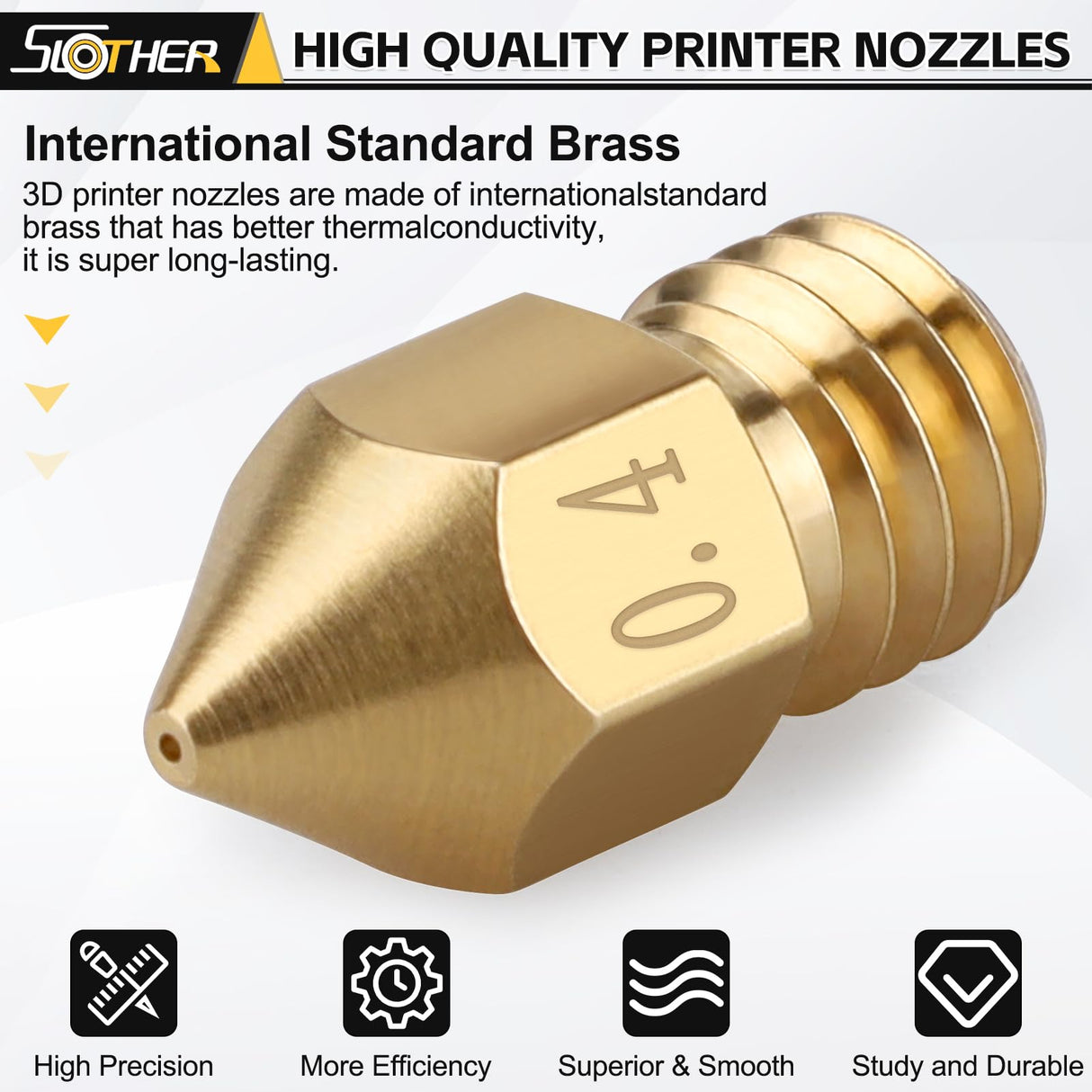 26pcs MK8 Nozzles Multi Size, 3D Printer Brass Hotend Nozzles 0.2mm/0.3mm/0.4mm/0.5mm/0.6mm/0.8mm/1.0mm with DIY Tools Compatible with Neptune 3 Series and More Slother