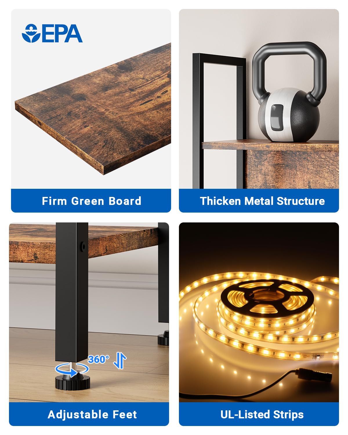 Dunatou 5 Tier Tall LED Book Shelf, 6FT Tall Standing Shelves with RGB Lights, 24'' Wide Lighted Wood Book Shelf 70 Inch Tall, Dimmable Light Up Wooden Bookcase for Bedroom Living Room Office Dunatou