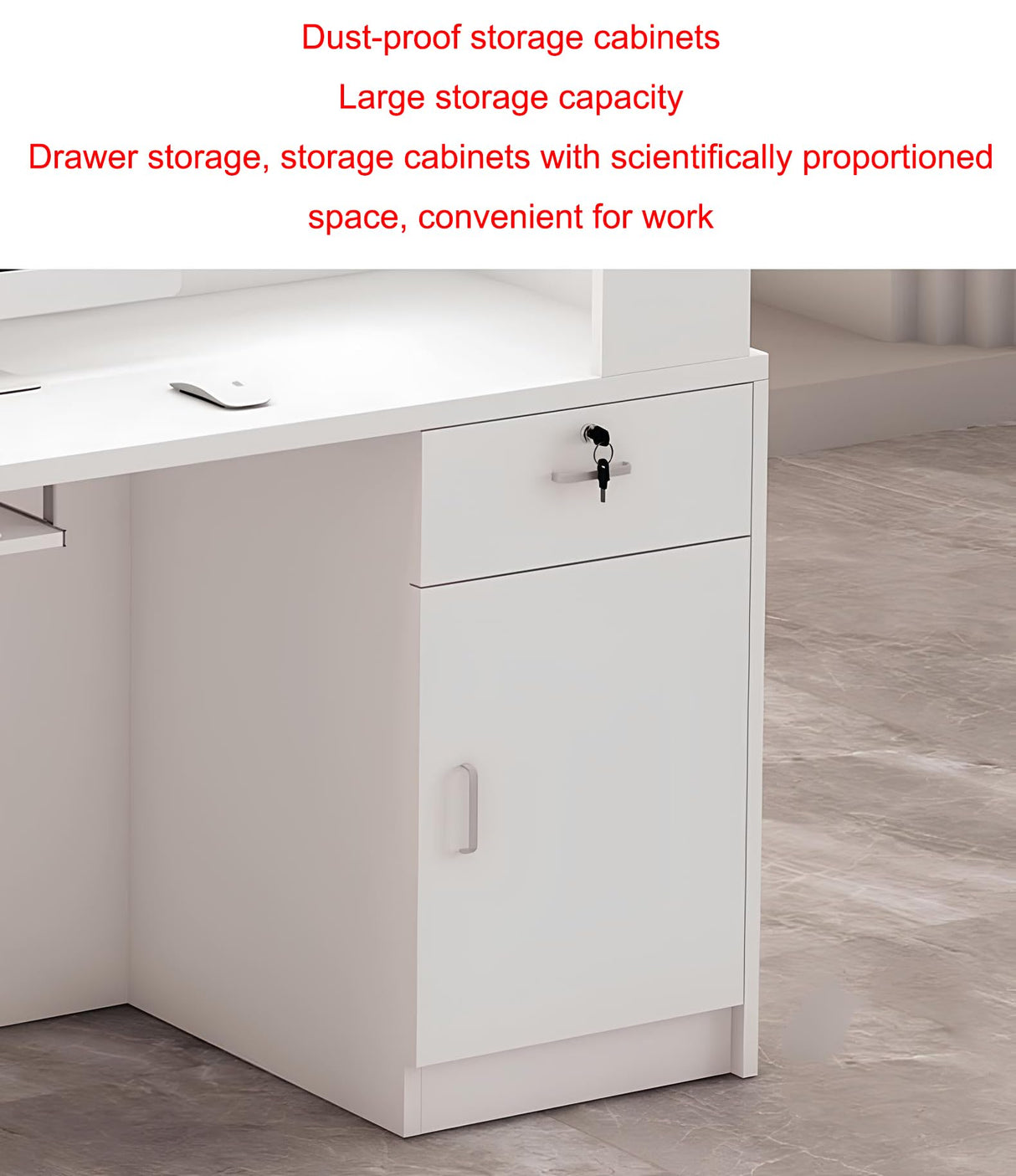 Modern Wooden Reception Desk with Counter and Lockable Drawer, Salon Reception Desk Retail Office Lobby Counter Front Desk Counter, Easy to Assemble Front Desk Reception Checkout,O - Left,L 160c cartBit