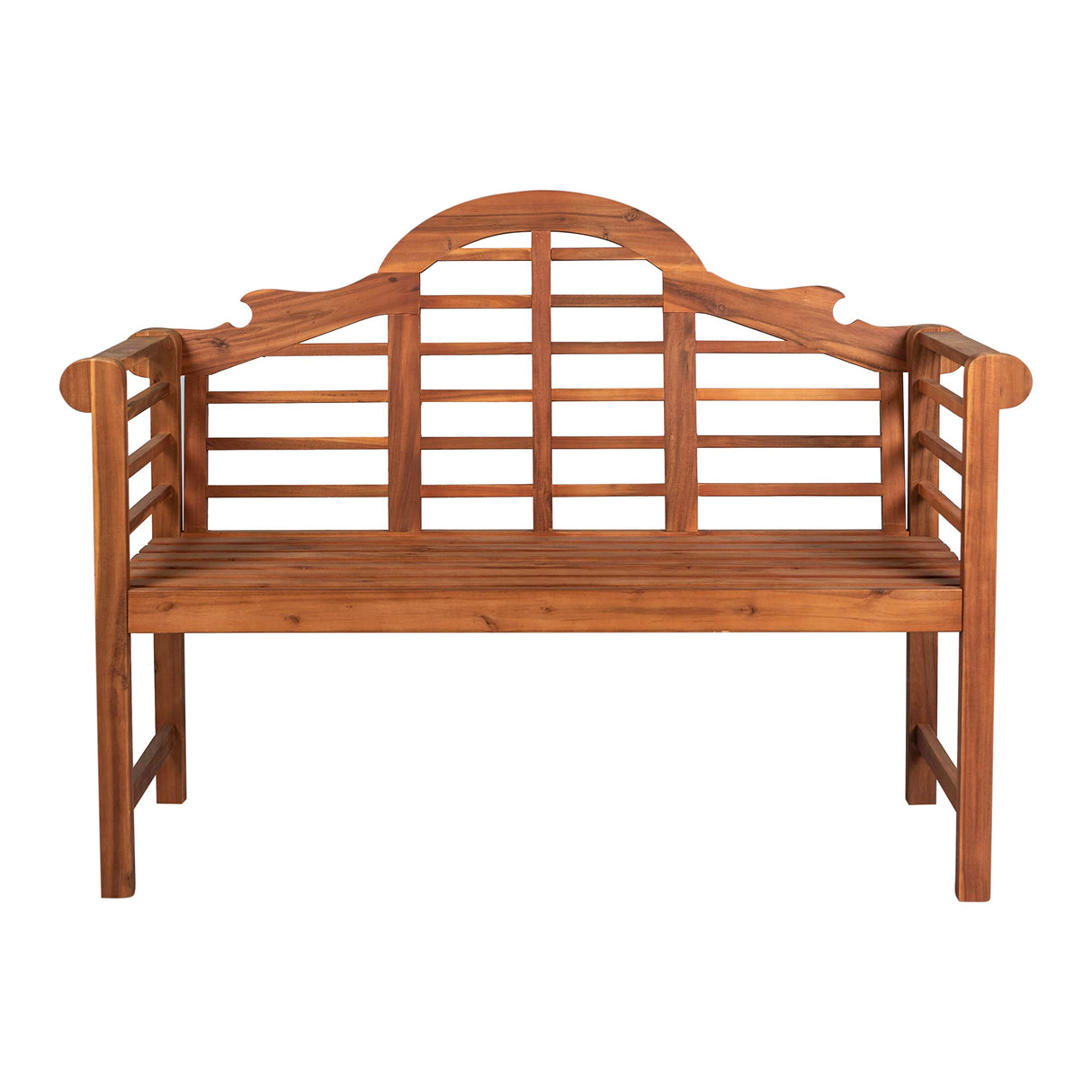 JONATHAN Y BNH103A Lutyens 51.2" 3-Seat Arched 600-Lbs Support Acacia Wood Outdoor Garden Patio Bench for Garden, Lawn, Backyard, Pool, Deck, Beach, Firepit, Teak JONATHAN Y