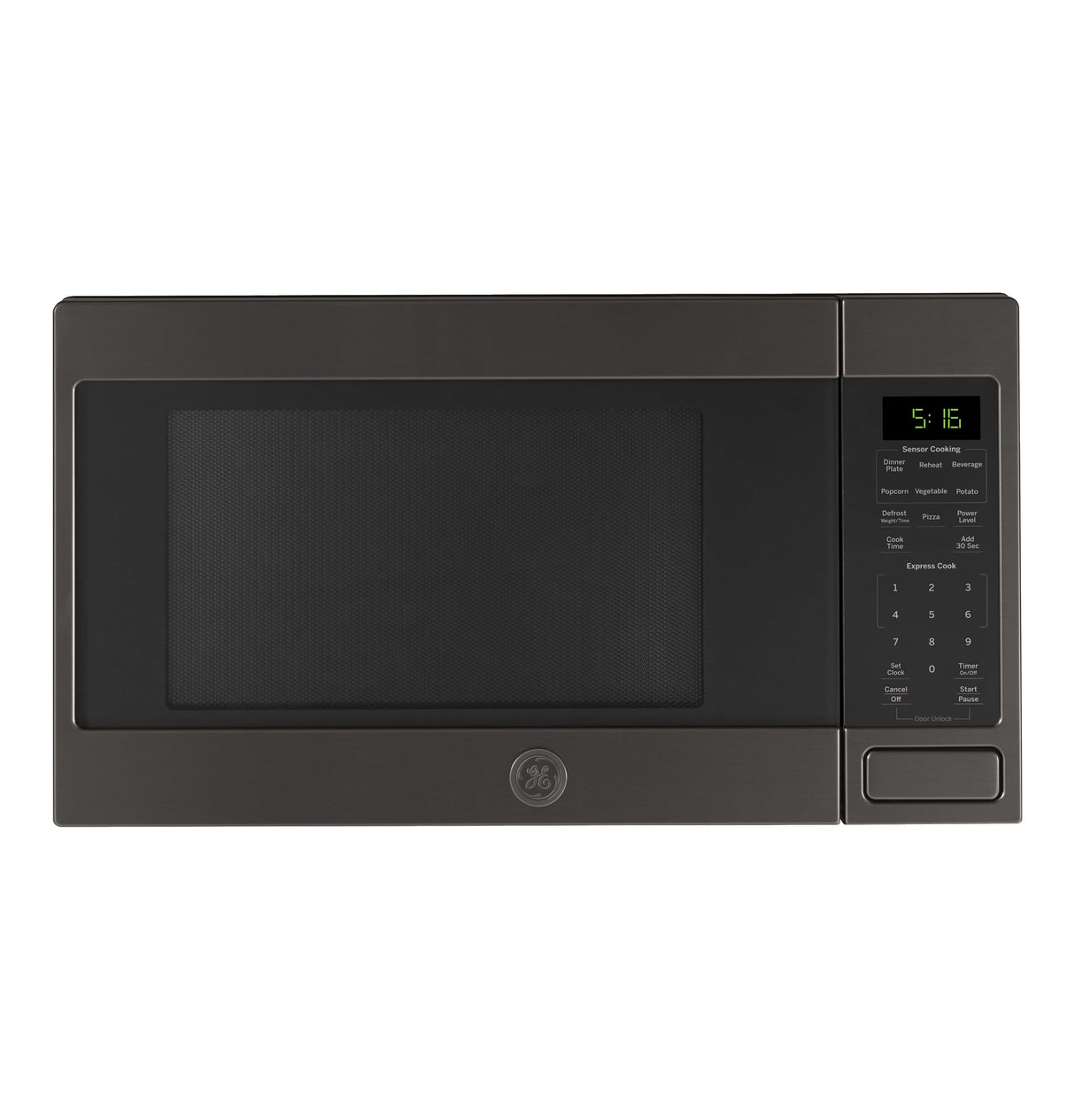 GE GCST16S1WTS Microwave Oven, 1,150-watt 8 Auto Cooking Settings, Kitchen Essentials for The Countertop, Dorm Room or Apartment, Child-Lock Technology 1.6 Cu. Ft, Black Stainless GE
