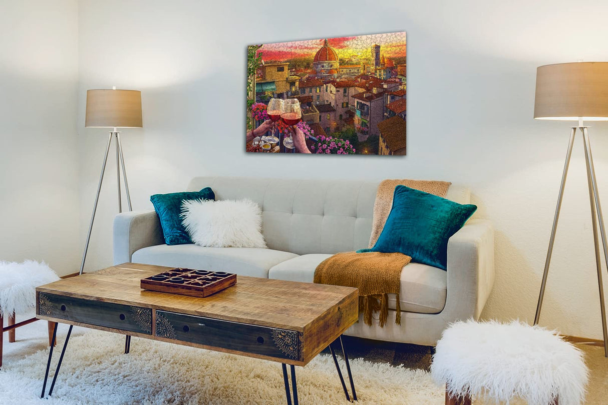 Ravensburger Cozy Wine Terrace - 500 Piece Large Format Jigsaw Puzzle | Unique Softclick Technology | Premium Matte Finish | Ideal for All Ages Ravensburger