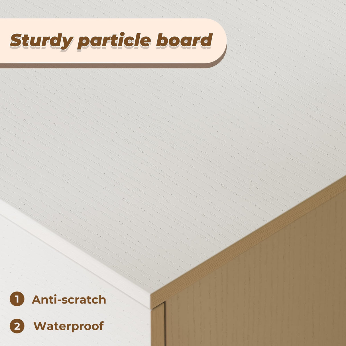 SUPERJARE TV Stand for 55 Inch TV, Entertainment Center with Adjustable Shelf, 2 Cabinets, TV Console Table, Media Console, Solid Wood Feet, Cord Holes, for Living Room, Bedroom, White SUPERJARE