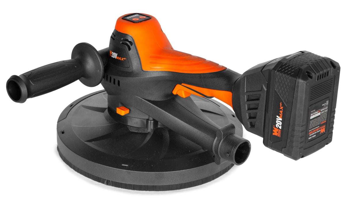 WEN 20V Max Brushless Handheld Drywall Sander with 4.0Ah Battery and Charger (20408) WEN