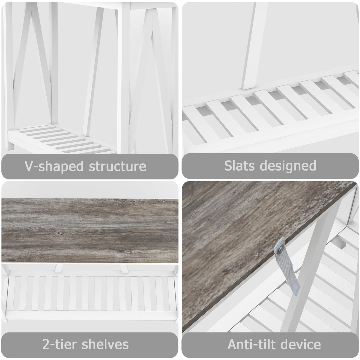 UYIHOME Farmhouse Entryway Console Table, 39.3inch Sofa Table Behind The Couch, Narrow Entryway Table for Hallway, Living Room, Foyer, Oak Grey UYIHOME