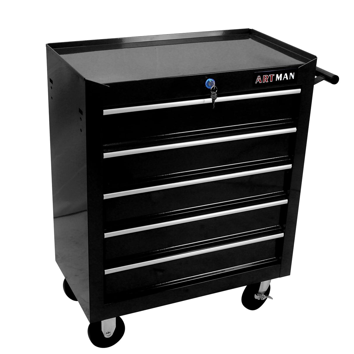 nifoti 5 Large Drawers Tool Cart on Wheels,Rolling Tool Chest Tool Storage,Drawers Rolling Tool Trolley Organizer Tool Case for Garage, Warehouse, Workshop, Repair Shop (5 Large Drawers-29.3"H-Black) nifoti