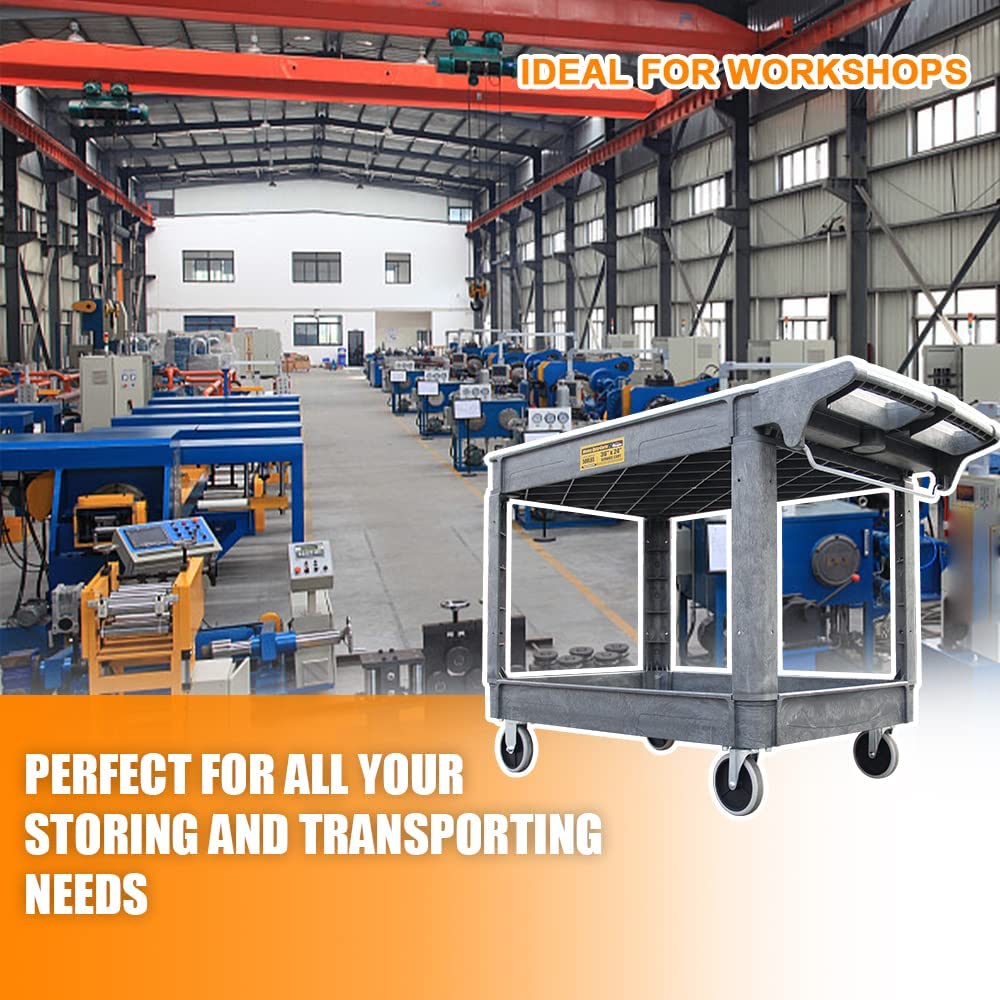 HPDMC 500 lbs Capacity Service Utility Cart, 36'' x 24'' HPDMC