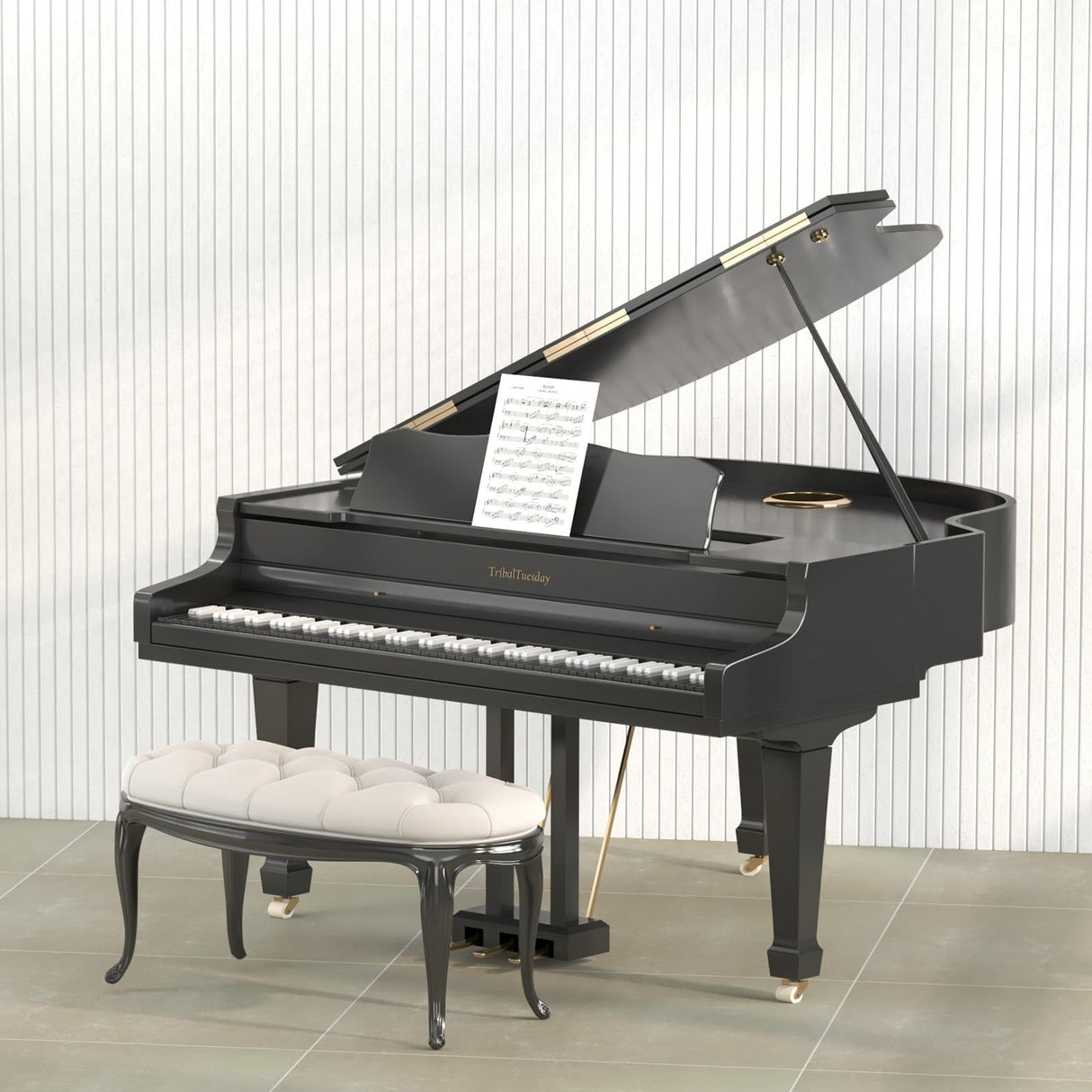 TONOR 4 Pack Large Acoustic Panels,48" X 24" X 0.35" Acoustical Wall Panel, Self-Adhesive Sound Proof Panels, Decorative Soundproof Wall Panels for Echo Absorption for Home Studio Office, White TONOR