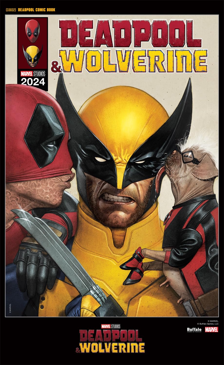 Buffalo Games - Marvel - Deadpool Comic Book - 500 Piece Jigsaw Puzzle for Adults -Challenging Puzzle Perfect for Game Nights - Finished Size is 21.25 x 15.00 Buffalo Games