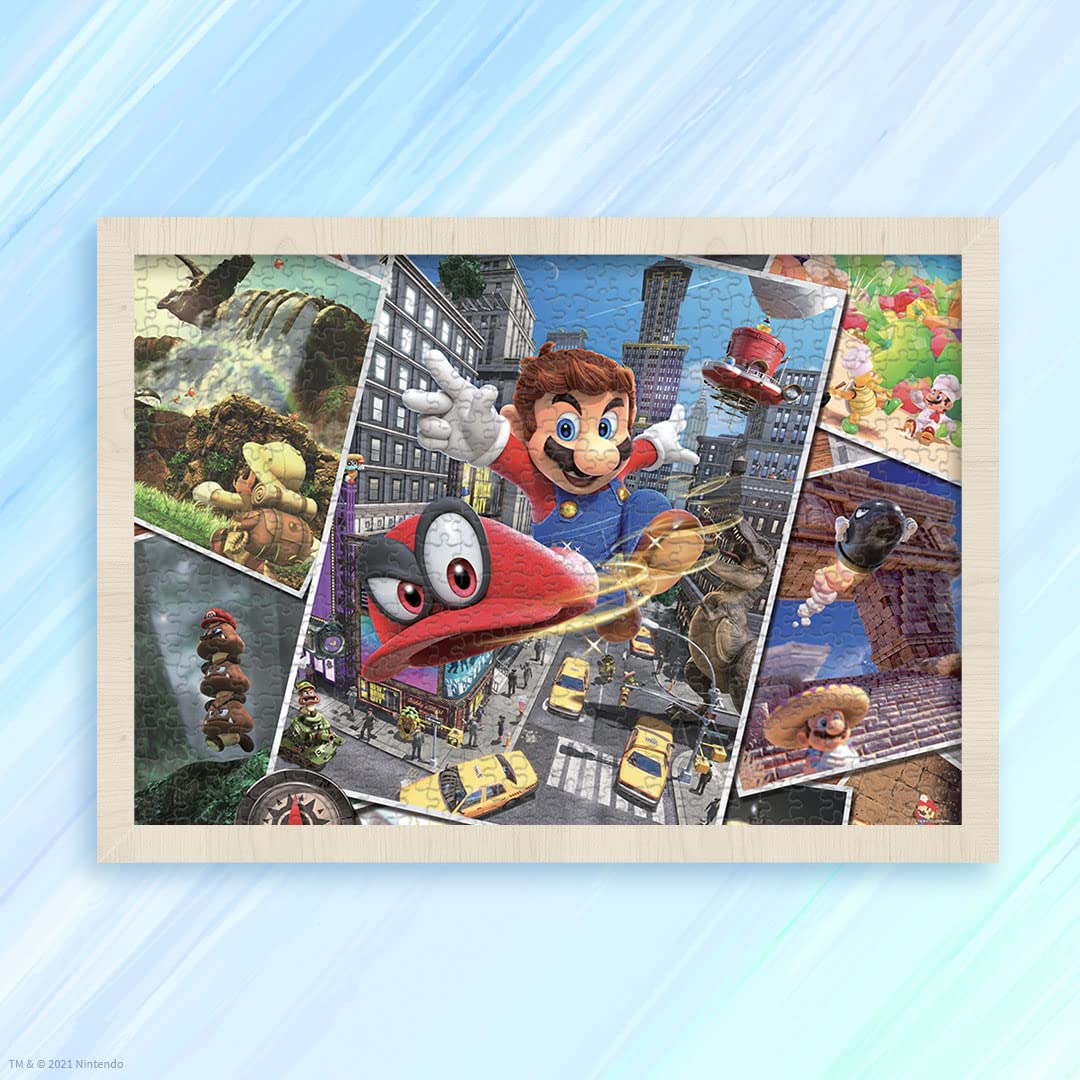 Super Mario Odyssey Snapshots 1,000 Piece Premium Puzzle | Super Mario Odyssey Video Game Collectible Puzzle | Mario Bros Toys USAOPOLY