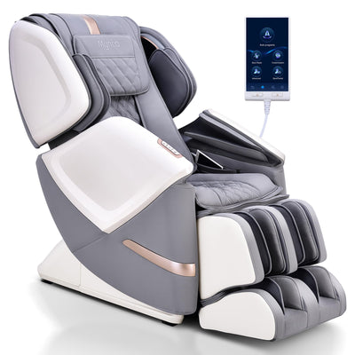 MYNTA 2025 4D Massage Chair for Full Body, Zero Gravity Recliner with 4D+2D Dual Mechanism, Waist & Shawl Heating with Extended SL-Track, Foot & Calf Massager, Music Sync with Hi-Fi Bluetooth Speaker