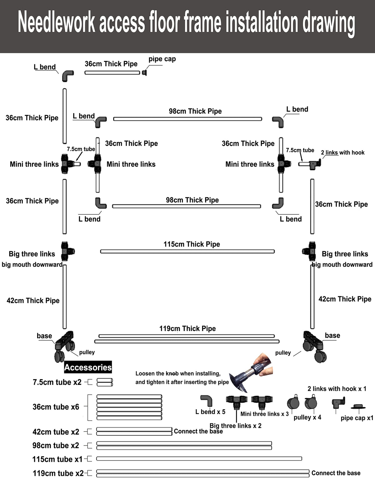 Needlework Floor Frame, Adjustable Cross Stitch Craft Stand, Standing Embroidery Lap Table, for Art Craft Sewing Holder JDH