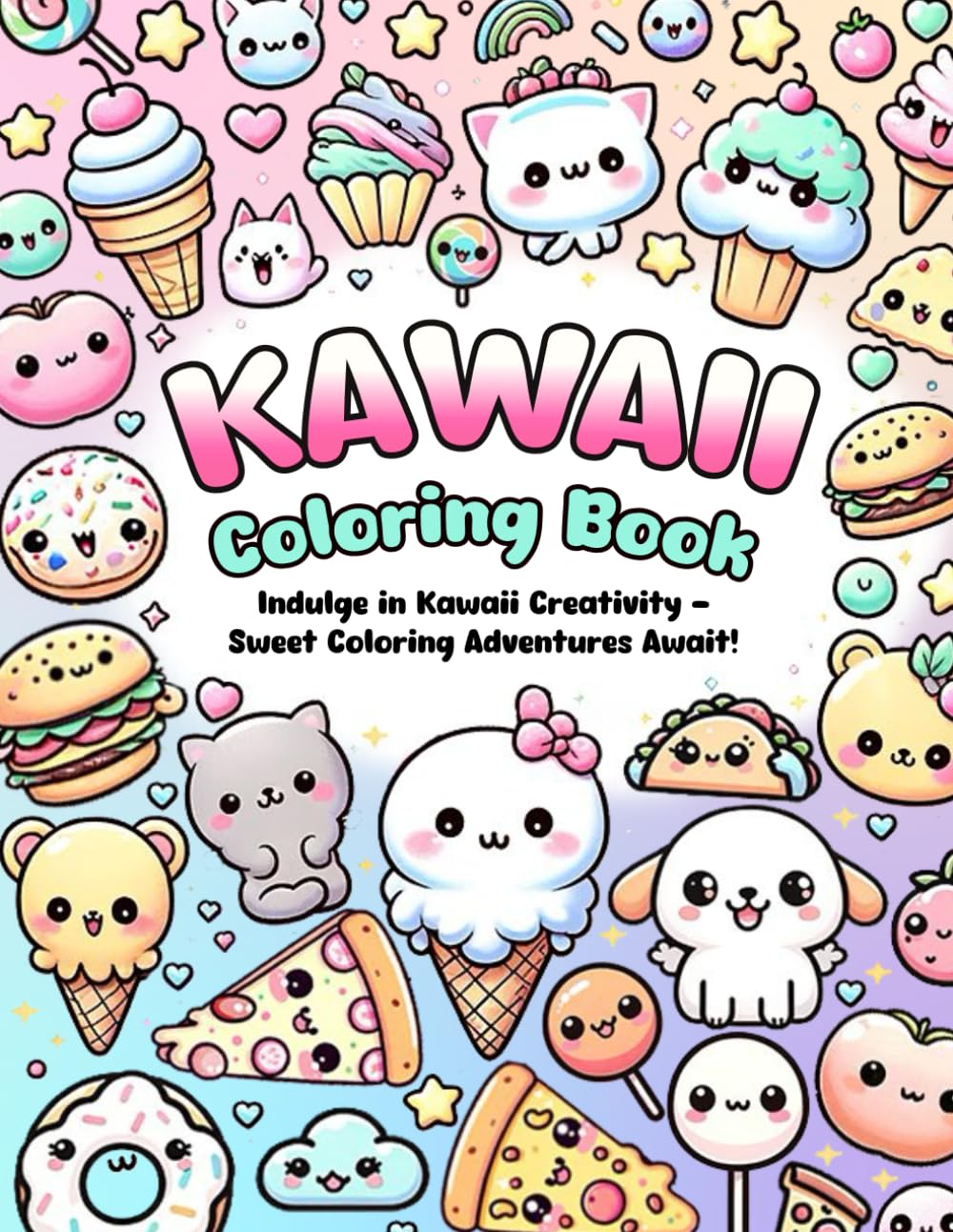 Kawaii Coloring Book - A Delightful Kawaii Coloring Wonderland WoodArtSupply