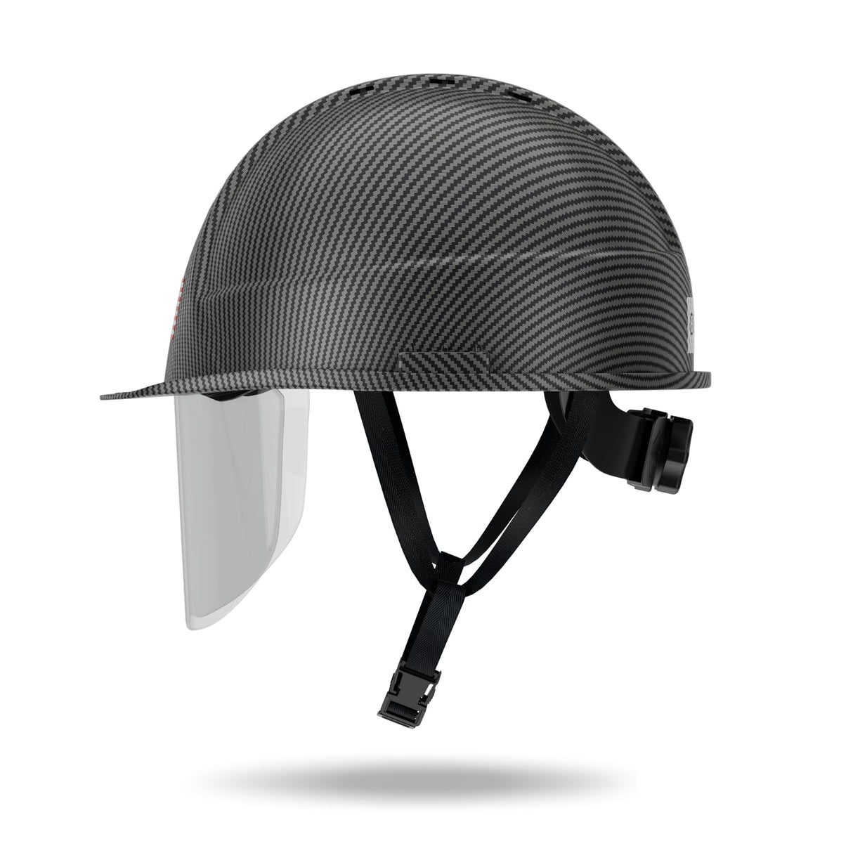 DS-SMAAT Hi-Viz Reflective Safety Hard Hat with Visor,Vented Protection Construction Hard Hat,4-Point Ratchet Suspension ABS Helmet with Glass for Industry Use, ANSI Z89.1&OSHA Approved Safety Helmet DS-SMAAT