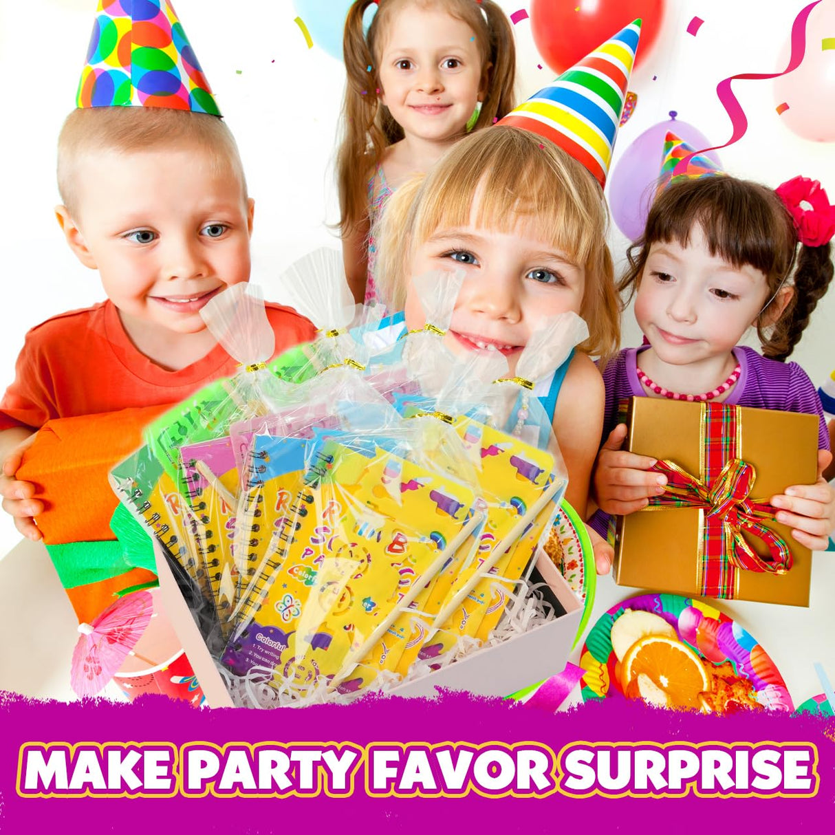 Party Favors for Kids 4-8-12: 24 Pack Scratch Rainbow Art Crafts Notebook, Coloring Book Goodie Bags Stuffers Kit, Bulk Birthday Gift Classroom Prizes Girl Boy Toddler Pigipigi Kids