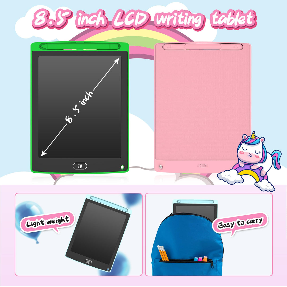 3 Pack LCD Writing Tablet, Colorful Toddler Drawing Tablet Doodle Board for Kids, Erasable Reusable Electronic Drawing Pad, LEYAOYAO Educational and Learning Toy for 3-6 Years Old Boy and Girl LEYAOYAO
