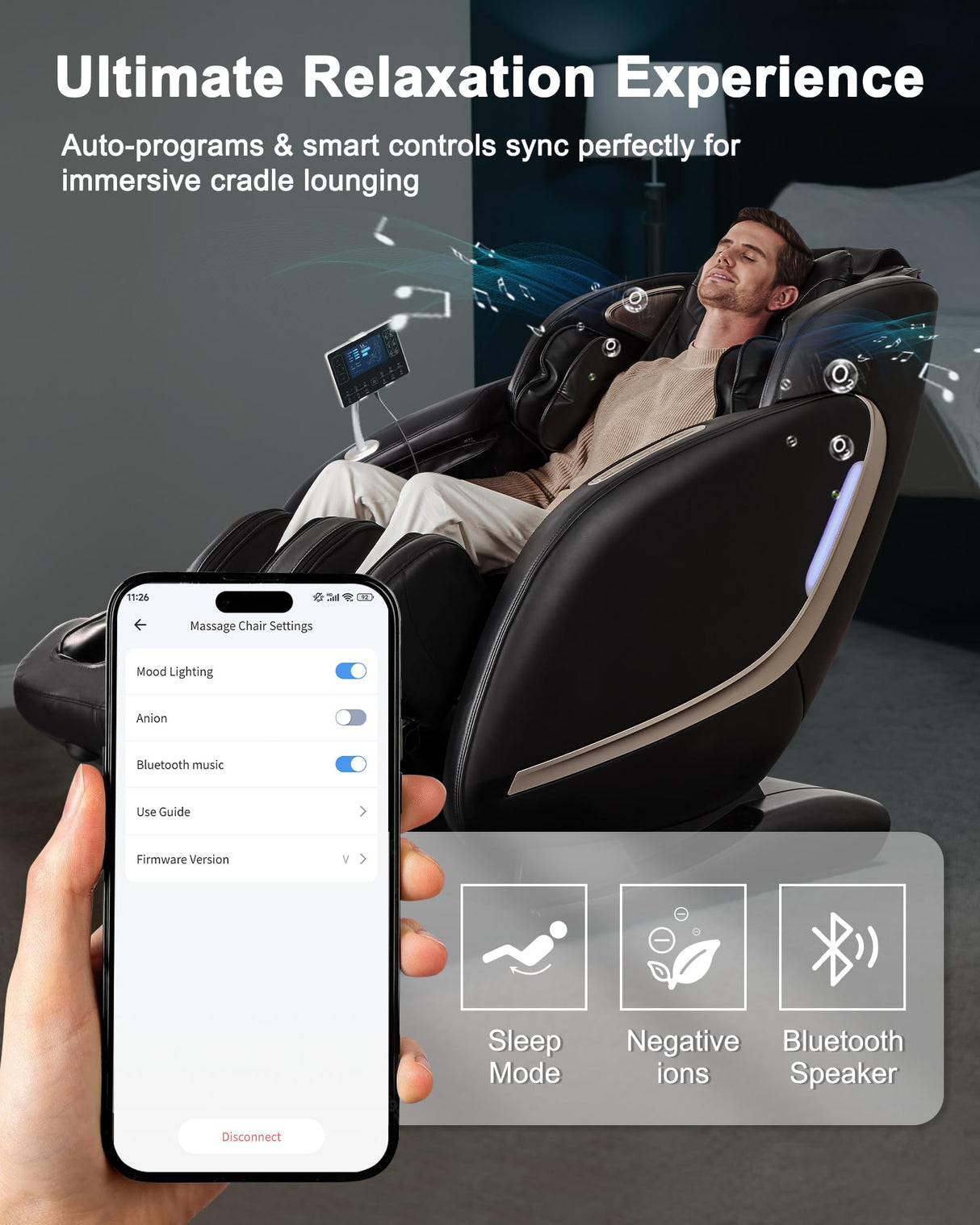 EASPEARL R8089 Pro 4D Massage Chair,SL-Track Zero Gravity Massage with Heat,OTA System,Electric Footrest,Airbags,Bluetooth,APP Control,Shiatsu Massage Chairs Full Body and Recliner with Stretch EASPEARL