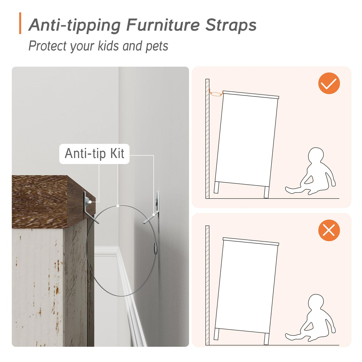 WAMPAT 3 Tier Bookshelf with 3 Drawers, 72" Tall Bookcase Large Farmhouse Display Book Case Shelf with 3-Tier Open Book Shelfs,Library Wood Bookshelves for Living Room,Kitchen, Rustic White WAMPAT