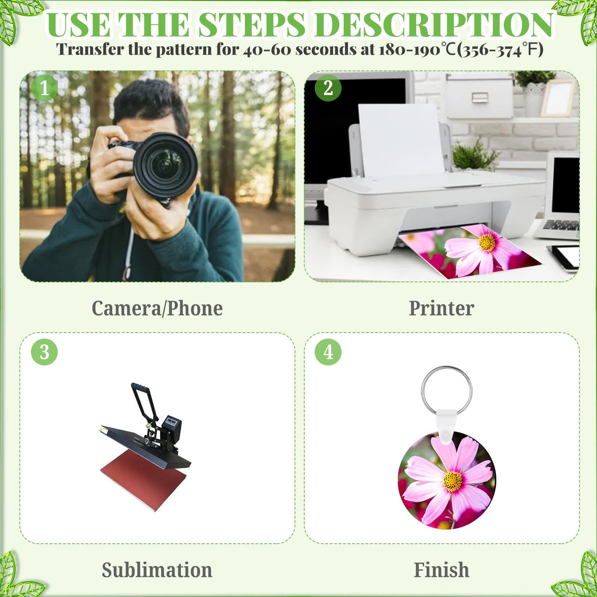 300 Pcs Sublimation Keychain Blanks Bulk Double Side Heat Transfer Sublimation MDF Blank Set with Keychain Rings & Jump Rings,Heat Transfer Keychain Blank Board for DIY Crafts(Round) Guiqulai